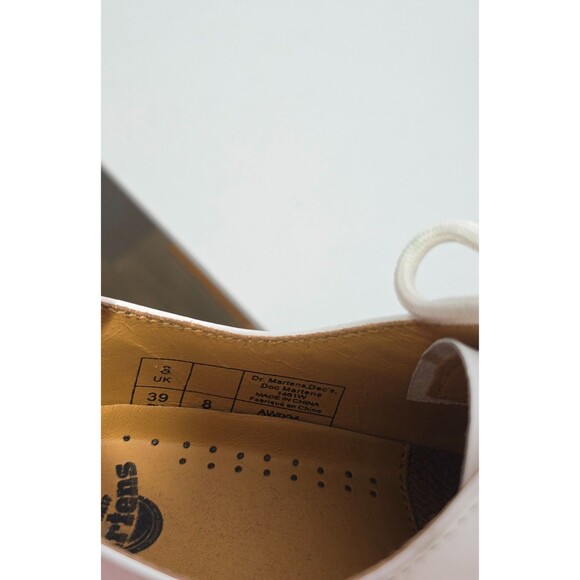 Dr. Martens 1461 Shoes Womens 8 White Leather Lace Up Casual Oxfords Goth Punk - Picture 8 of 9